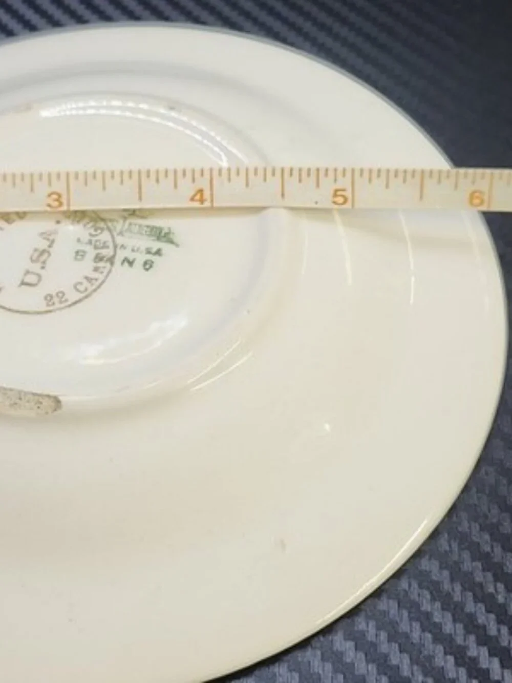 Vintage Homer Laughlin 22 Carat Gold Filligree Tea Saucer
